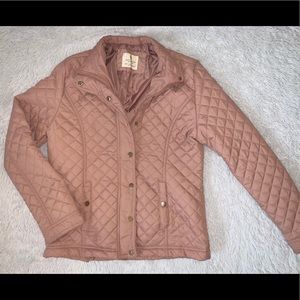 Blush quilted jacket